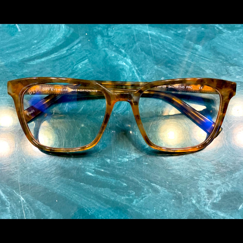 Diff Blue Blocking Tortoiseshell Glasses
